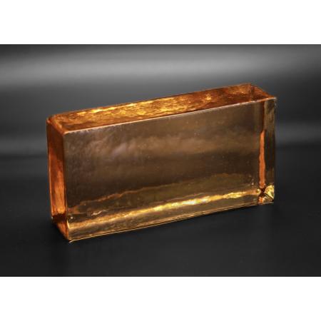 Стеклянный кирпич гладкий gold